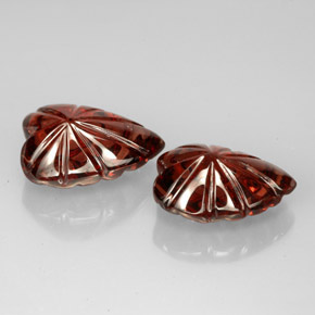 Gemas de granate almandino Rojo oscuro natural de  ct, Forma de corazón, Translúcido