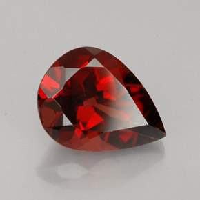 Granate almandino rojo natural de 2,00 ct, en forma de pera, VVS-VS