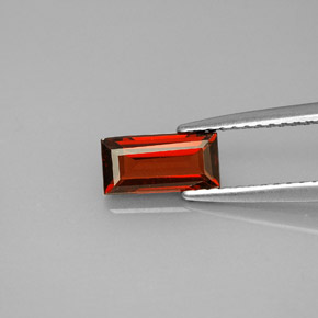 Granate almandino roja natural de 1,09 ct, corte baguette, VVS-VS