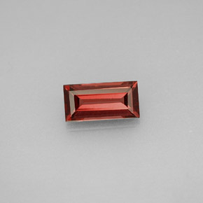 Granate almandino rojo natural de 1,08 ct, baguette, VVS-VS
