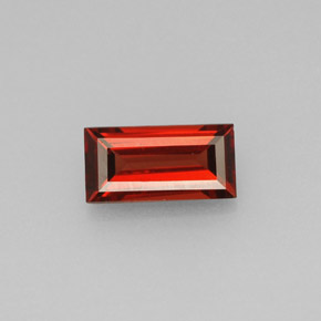 Granate almandino rojo natural de 0,96 ct, baguette, VVS-VS
