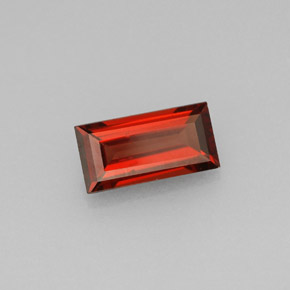 Granate almandino rojo natural de 0,96 ct, baguette, VVS-VS