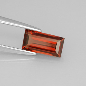 Granate almandino rojo natural de 1,04 ct, baguette, VVS-VS