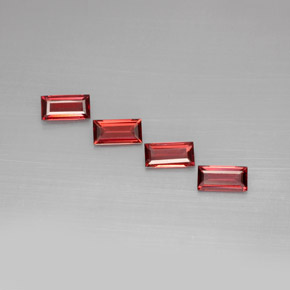 Gemas de granate almandino Roja natural de  ct, Corte Baguette, VVS-VS