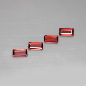 Gemas de granate almandino Roja natural de  ct, Corte Baguette, VVS-VS