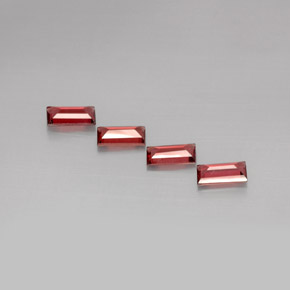 Gemas de granate almandino Roja natural de  ct, Corte Baguette, VVS-VS