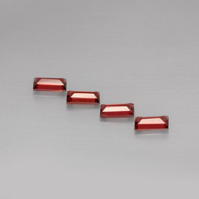 Gemas de granate almandino Roja natural de  ct, Corte Baguette, VVS-VS