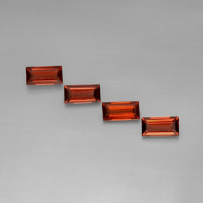 Gemas de granate almandino rojo natural de  ct, baguette, VVS-VS