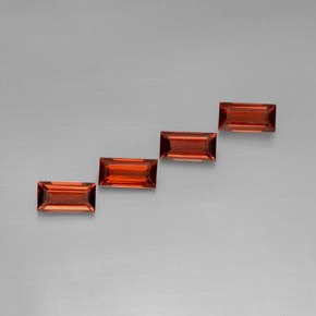 Gemas de granate almandino rojo natural de  ct, baguette, VVS-VS