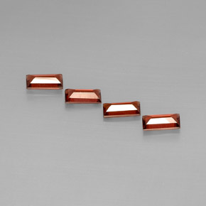 Gemas de granate almandino rojo natural de  ct, baguette, VVS-VS