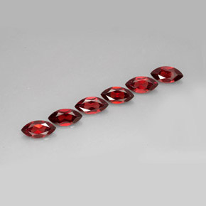 Gemas de granate almandino rojo natural de  ct, marquesa, VVS-VS