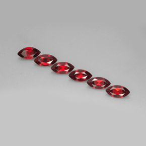 Gemas de granate almandino rojo natural de  ct, marquesa, VVS-VS