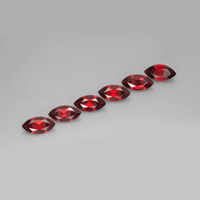 Gemas de granate almandino rojo natural de  ct, marquesa, VVS-VS