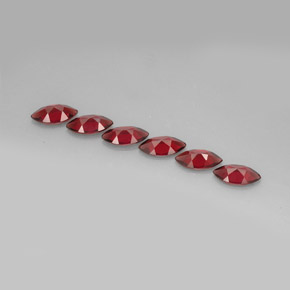 Gemas de granate almandino rojo natural de  ct, marquesa, VVS-VS