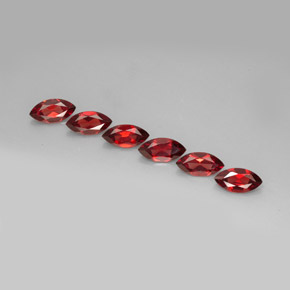 Gemas de granate almandino rojo natural de  ct, marquesa, VVS-VS