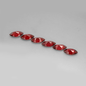 Gemas de granate almandino rojo natural de  ct, marquesa, VVS-VS