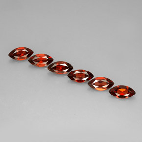 Gemas de granate almandino rojo natural de  ct, marquesa, VVS-VS