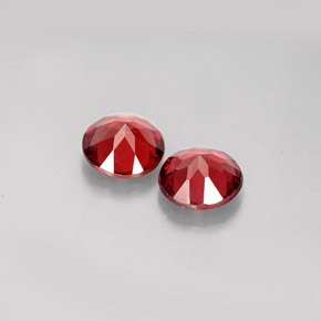 Gemas de granate almandino rojo natural de  ct, corte redondo, VS