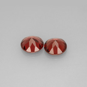 Gemas de granate almandino rojo natural de  ct, corte redondo, VS
