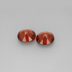 Gemas de granate almandino rojo natural de  ct, corte redondo, VS