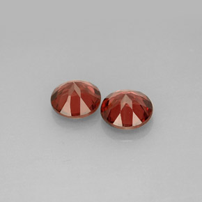 Gemas de granate almandino rojo natural de  ct, corte redondo, VS