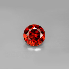 Granate almandino roja natural de 1,57 ct, corte redondo, VVS-VS