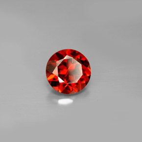 Granate almandino roja natural de 1,57 ct, corte redondo, VVS-VS