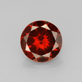 Granate almandino rojo natural de 1,47 ct, corte redondo, VVS-VS