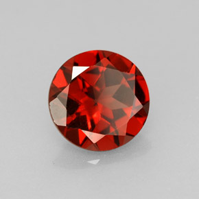 Granate almandino rojo natural de 1,47 ct, corte redondo, VVS-VS