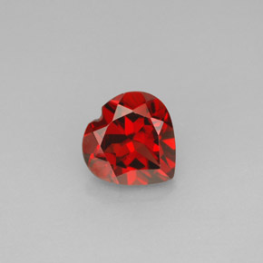 Granate almandino roja natural de 1,48 ct, forma de corazón, VVS-VS