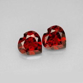 Gemas de granate almandino rojo natural de  ct, forma de corazón, VVS-VS