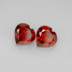 Gemas de granate almandino rojo natural de  ct, forma de corazón, VVS-VS