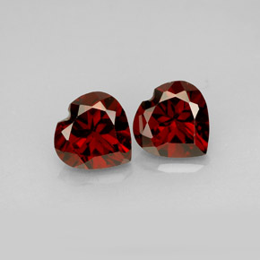 Gemas de granate almandino rojo natural de  ct, forma de corazón, VVS-VS