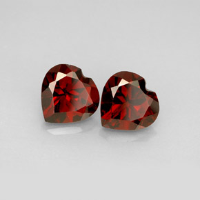 Gemas de granate almandino rojo natural de  ct, forma de corazón, VVS-VS