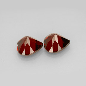 Gemas de granate almandino rojo natural de  ct, forma de corazón, VVS-VS