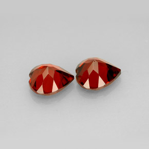 Gemas de granate almandino rojo natural de  ct, forma de corazón, VVS-VS