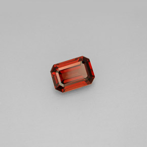 Granate almandino rojo natural de 1,05 ct, corte esmeralda, VS