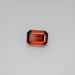 Granate almandino rojo natural de 1,05 ct, corte esmeralda, VS