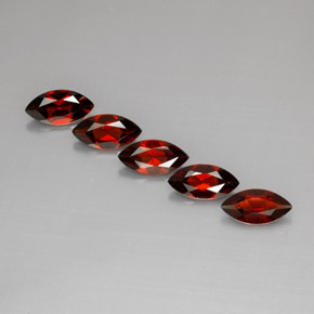 Gemas de granate almandino rojo natural de  ct, marquesa, VS