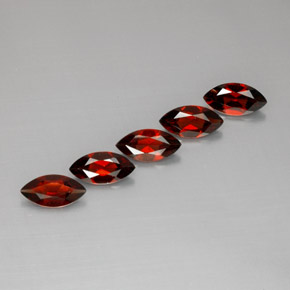 Gemas de granate almandino rojo natural de  ct, marquesa, VS