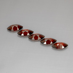 Gemas de granate almandino rojo natural de  ct, marquesa, VS