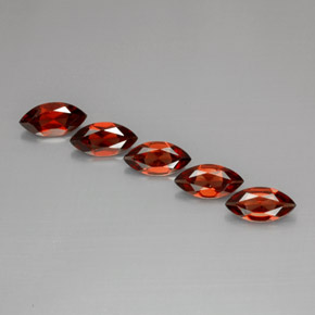 Gemas de granate almandino rojo natural de  ct, marquesa, VS