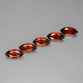 Gemas de granate almandino rojo natural de  ct, marquesa, VS