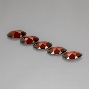 Gemas de granate almandino rojo natural de  ct, marquesa, VS