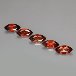 Gemas de granate almandino rojo natural de  ct, marquesa, VS