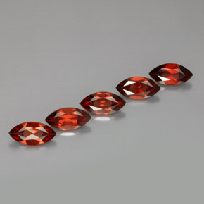 Gemas de granate almandino rojo natural de  ct, marquesa, VS