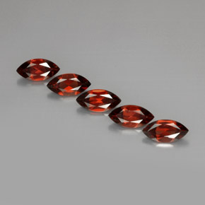 Gemas de granate almandino rojo natural de  ct, marquesa, VS