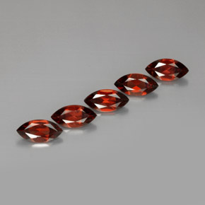 Gemas de granate almandino rojo natural de  ct, marquesa, VS