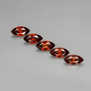 Gemas de granate almandino rojo natural de  ct, marquesa, VS