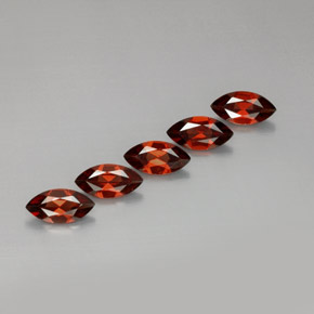 Gemas de granate almandino rojo natural de  ct, marquesa, VS